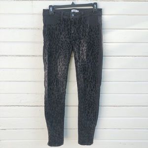 Tobi leopard Black Denim Jeans Size 27 Skinny